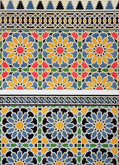 Wall tiles from the mihrab of the Mosque of Cheykhoun, from 